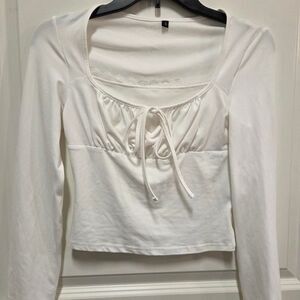 Shein Women's White Crop-top